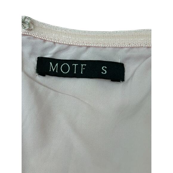 MOTF Strapless Tweed Dress Small Bustier Top Belted Pastel Chic - Picture 5 of 10